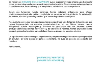 Carta De Agradecimiento Por Apoyo Econ Mico Word