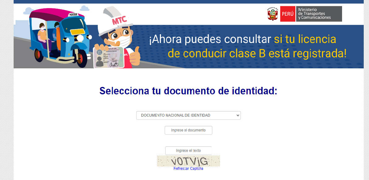 Verificar Licencia De Mototaxi Consulta Mtc