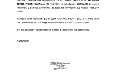 MODELO DE CONSTANCIA DE SOCIO 2023