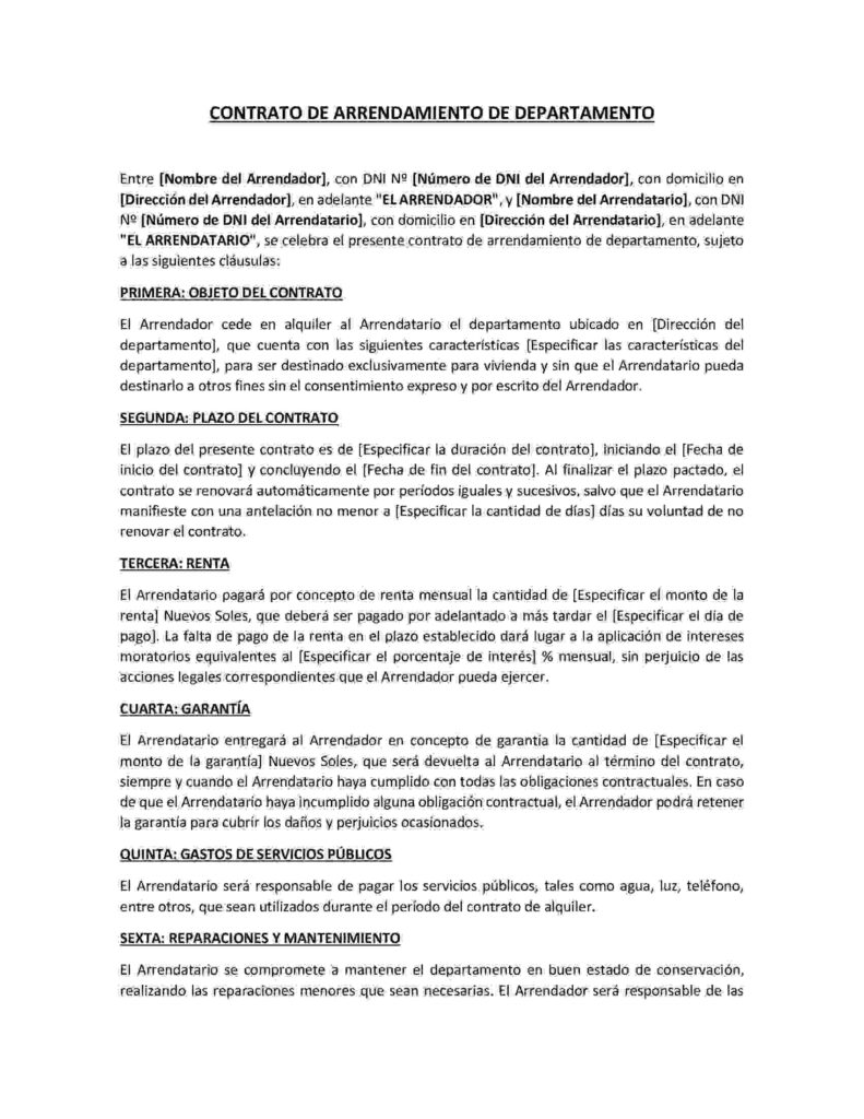alquiler de departamento