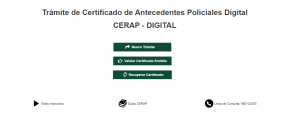 Certificado de Antecedentes Policiales Digital