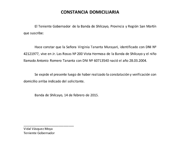 Descargar Constancia de Domicilio