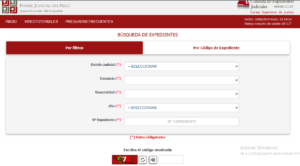 saber mi número de expediente judicial con DNI